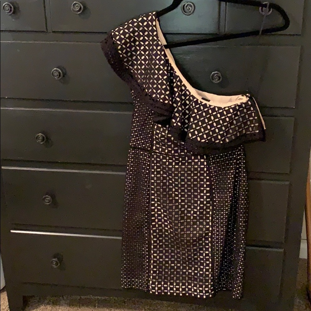 J. Crew Eyelet One-Shoulder Dress
